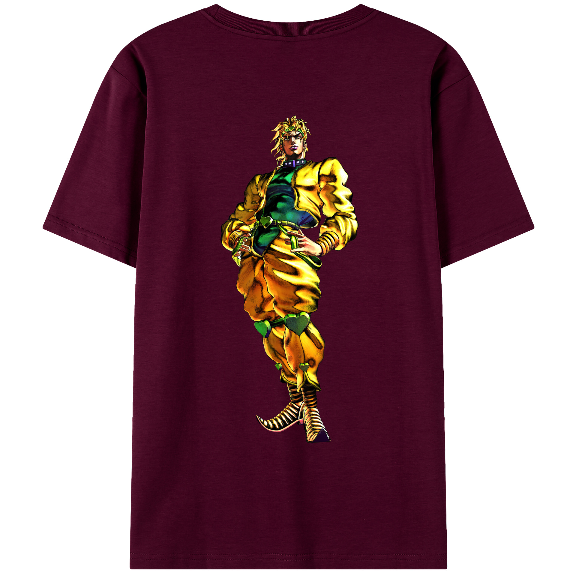 （画像用） ジョジョの奇妙な冒険 ディオ?ブランドー JoJo's Bizarre Adventure Dio Brando レディース半袖Tシャツ(バックプリント)